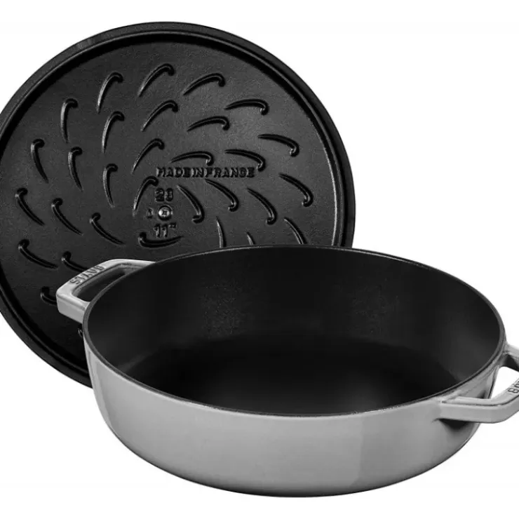 STAUB Sauteuse en Fonte Chistera 28 cm Gris Graphite Clearance