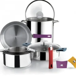 CRISTEL Sauteuse Mutine Ø 22 cm Manche Amovible Anti-Adhésive Inox Discount