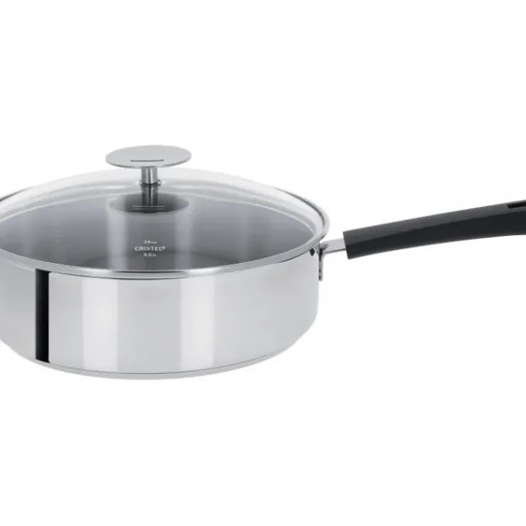 CRISTEL Sauteuse Mutine Ø 24 cm Manche Fixe Anti-Adhésive Inox Hot
