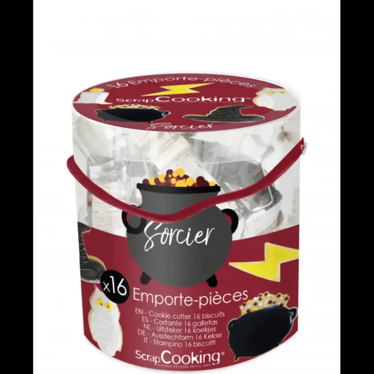 SCRAPCOOKING Seau 16 Emporte-pièces Thème Sorcier Best