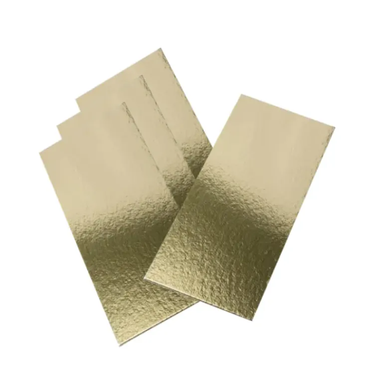 CUISINEADDICT Semelle à Bûche 30x10cm Or Bord Droit (x50) New