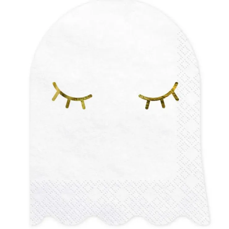 FUNCAKES Serviettes en Papier Fantôme Halloween PartyDeco (x20) Hot