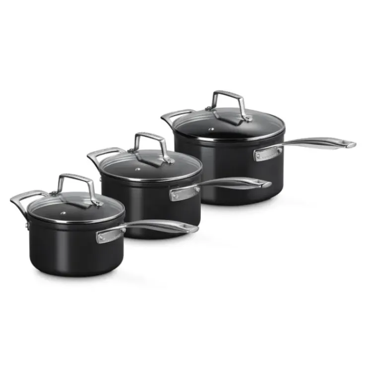 LE CREUSET Set 3 Casseroles Antiadhérentes Essentiel Céramique avec Couvercle Online