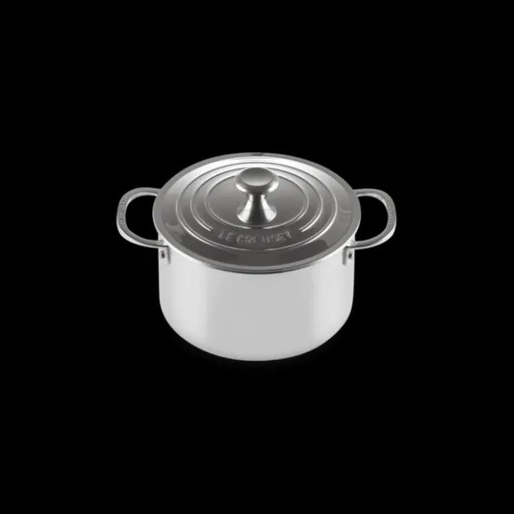 LE CREUSET Set 4 Pièces Casseroles et Faitout Inox Signature New