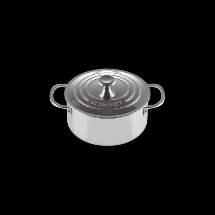 LE CREUSET Set 4 Pièces Casseroles et Faitout Inox Signature New