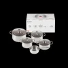LE CREUSET Set 5 Pièces Cocottes Inox Signature Best