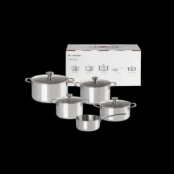 LE CREUSET Set 5 Pièces Cocottes Inox Signature Best