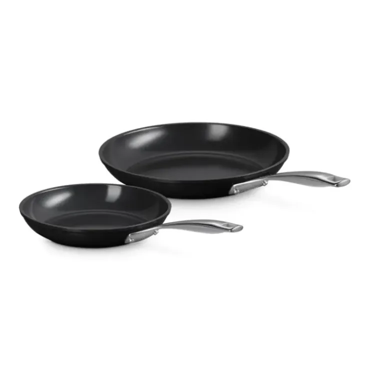 LE CREUSET Set 2 Poêles Antiadhérentes Essentiel Céramique 24 et 28 cm Best