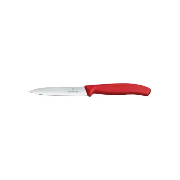 VICTORINOX Set Couteau d'Office, Couteau à Tomate et Epluche Légumes Rouge Swiss Classic Hot