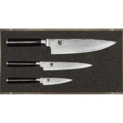 KAI Set Couteau d'Office, Couteau Universel et Couteau de Chef Shun Classic Damas Discount