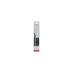 VICTORINOX Set Couteau d'Office, Couteau à Tomate et Epluche Légumes Noir Swiss Classic Clearance