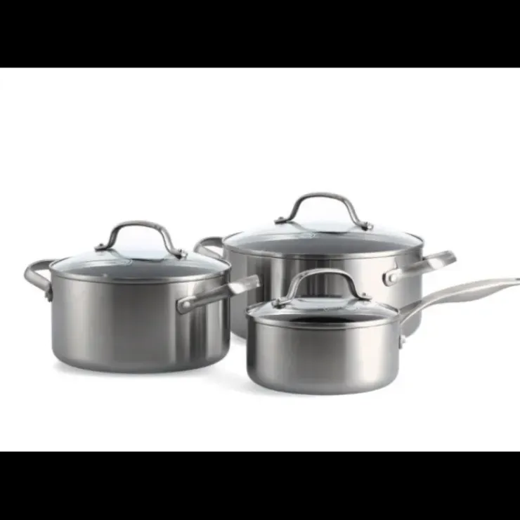 GREENPAN Set de 3 pièces : Casserole 16 cm + Faitout 20 et 24cm collection GENEVA ™ Outlet