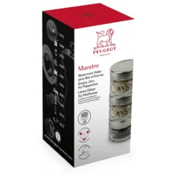PEUGEOT Set de 3 Pots Vides pour Moulin à Poivre Maestro