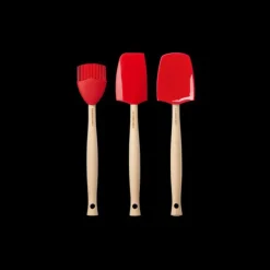 LE CREUSET Set de 3 Spatules Silicone Cerise Online
