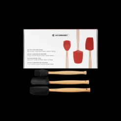 LE CREUSET Set de 3 Spatules Silicone Black Onyx New