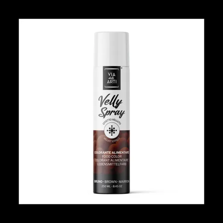 VELLY SPRAY Spray Velours Brun (Chocolat) 250 ml Colorant Alimentaire Pro Online