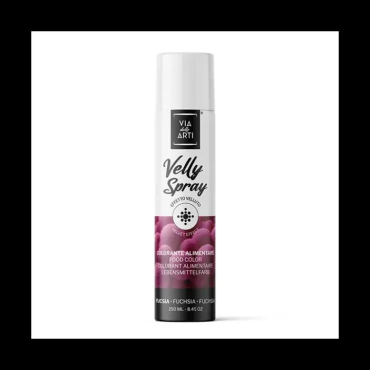 VELLY SPRAY Spray Velours Fuchsia 250 ml Colorant Alimentaire Pro Outlet