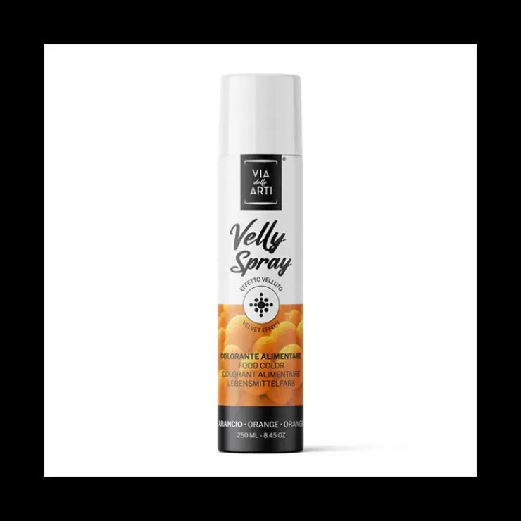 VELLY SPRAY Spray Velours Orange 250 ml Colorant Alimentaire Pro Outlet