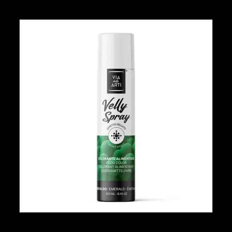 VELLY SPRAY Spray Velours Vert Emeraude 250 ml Colorant Alimentaire Pro