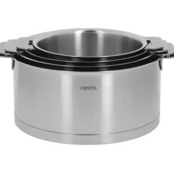 CRISTEL Série de 4 Casseroles Strate Amovible Inox Hot