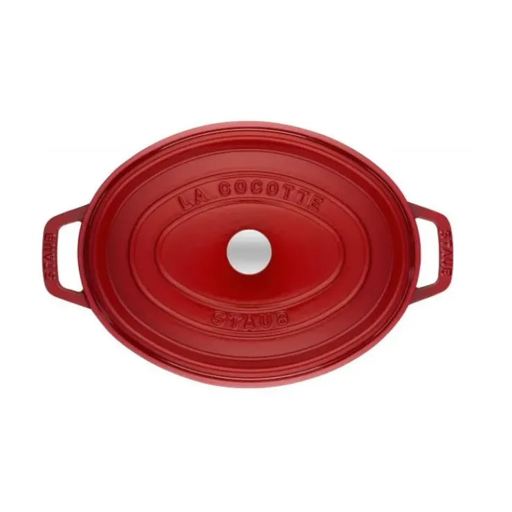 STAUB Cocotte Fonte Ovale 23 cm Rouge Cerise 2,35 L Discount