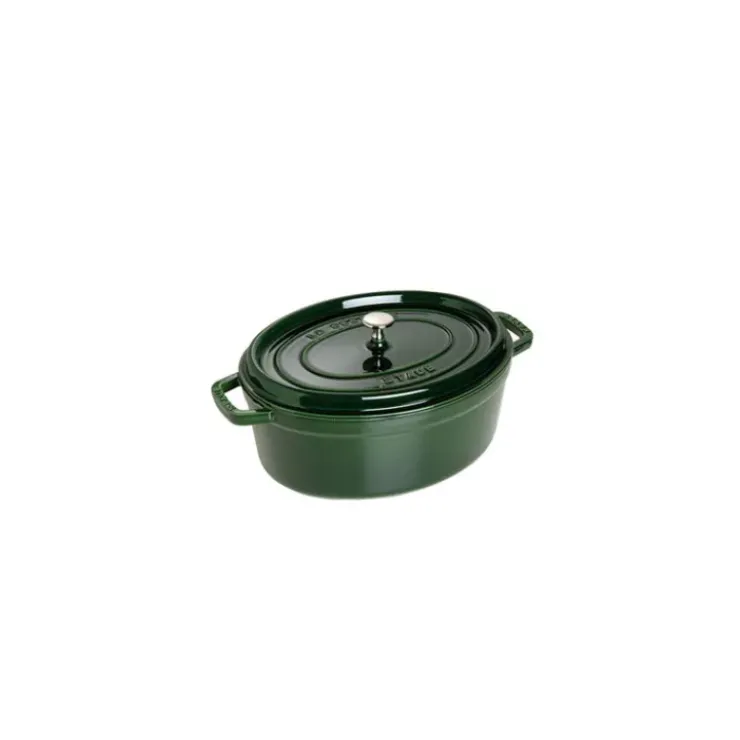 STAUB Cocotte Fonte Ovale 33 cm Vert Basilic Majolique 6,7 L Hot
