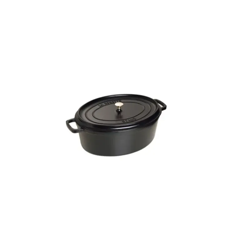 STAUB Cocotte Fonte Ovale 31 cm Noir Mat 5,5 L New