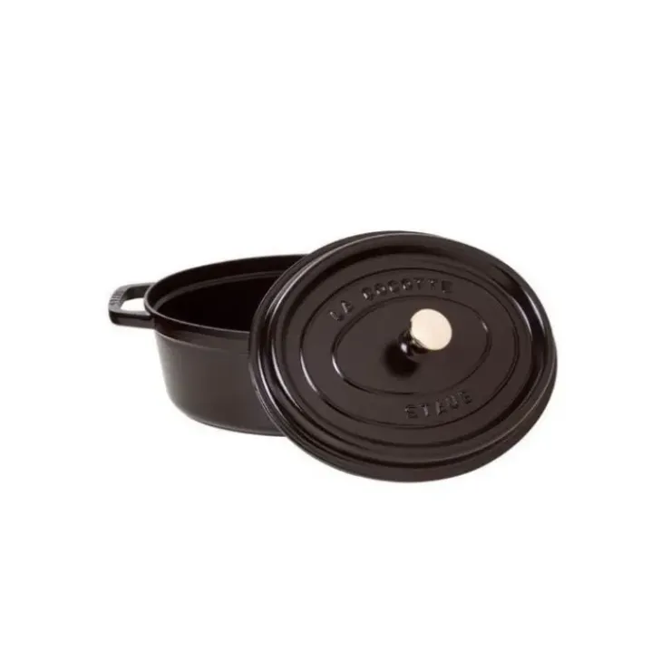 STAUB Cocotte Fonte Ovale 31 cm Noir Mat 5,5 L New