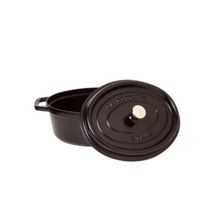 STAUB Cocotte Fonte Ovale 27 cm Noir Mat 3,2 L Best