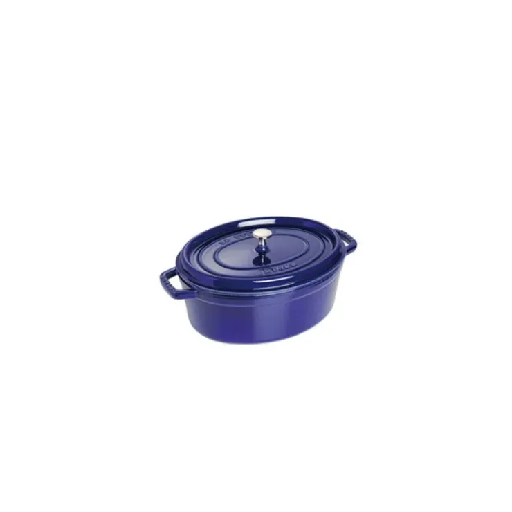 STAUB Cocotte Fonte Ovale 29 cm Bleu Intense Majolique 4,2 L Sale