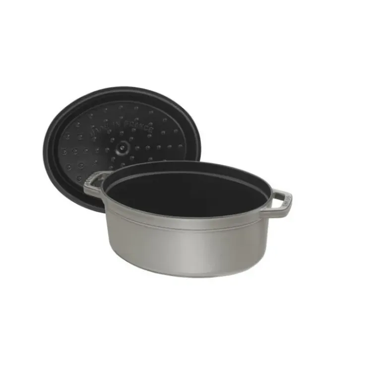 STAUB Cocotte Fonte Ovale 17 cm Gris Graphite 1 L Clearance