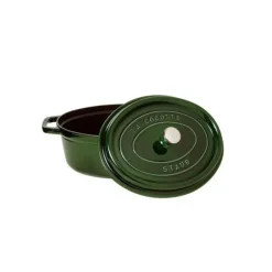 STAUB Cocotte Fonte Ovale 31 cm Vert Basilic Majolique 5,5 L