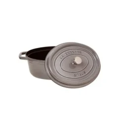 STAUB Cocotte Fonte Ovale 31 cm Gris Graphite 5,5 L Discount