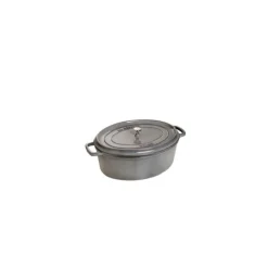 STAUB Cocotte Fonte Ovale 23 cm Gris Graphite 2,35 L Discount