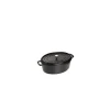 STAUB Cocotte Fonte Ovale 15 cm Noir Mat 0,6 L Discount