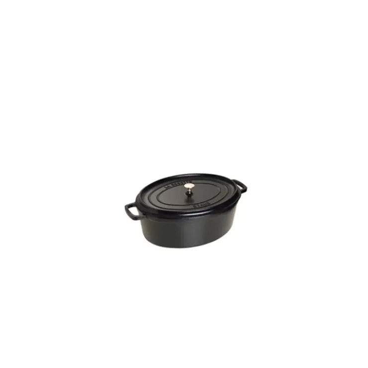 STAUB Cocotte Fonte Ovale 15 cm Noir Mat 0,6 L Discount