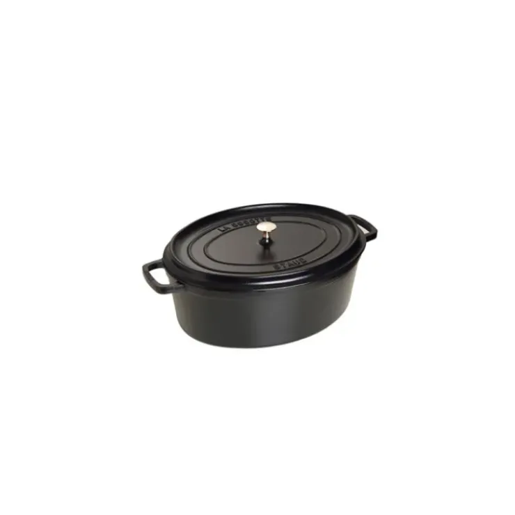 STAUB Cocotte Fonte Ovale 33 cm Noir Mat 6,7 L Best