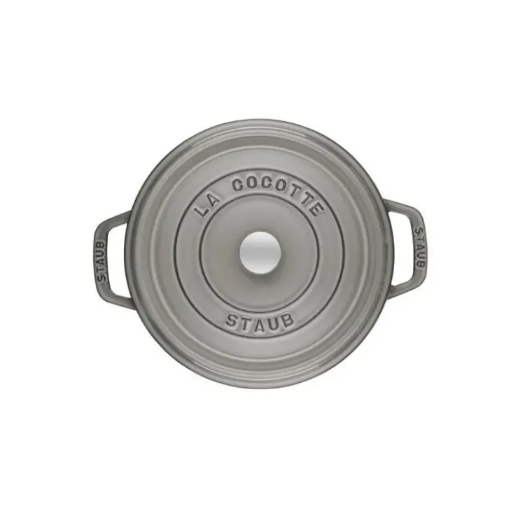 STAUB Cocotte Fonte Ronde 14 cm Gris Graphite 0,8 L Discount