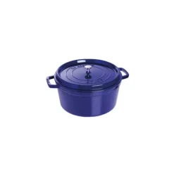 STAUB Cocotte Fonte Ronde 30 cm Bleu Intense Majolique 8,35 L Discount