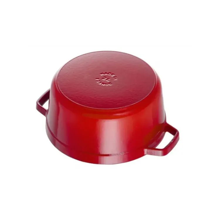 STAUB Cocotte Fonte Ronde 26 cm Rouge Cerise 5,2 L Discount