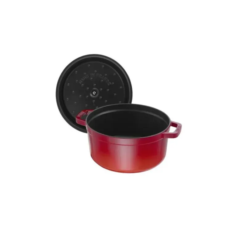 STAUB Cocotte Fonte Ronde 26 cm Rouge Cerise 5,2 L Discount