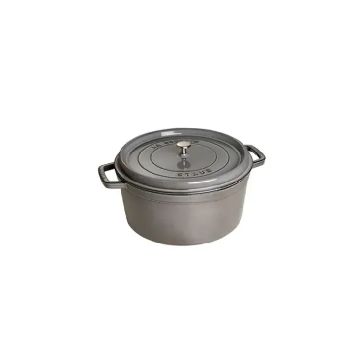 STAUB Cocotte Fonte Ronde 28 cm Gris Graphite 6,7 L Best