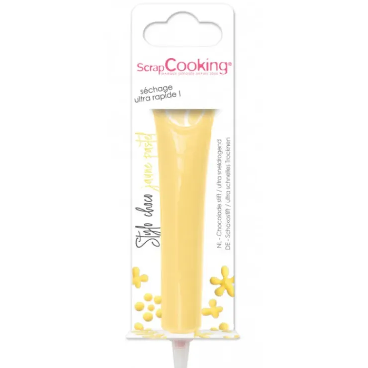 SCRAPCOOKING Stylo Chocolat Jaune Pastel 25 g New