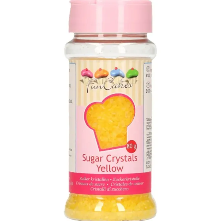 FUNCAKES Sucre coloré Jaune 80g