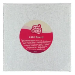 FUNCAKES Support Gâteau Carré 33 x 0,4 cm Argenté Online