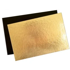 SCRAPCOOKING Support Gâteau Or et Noir Rectangle 30x20cm x5 Outlet