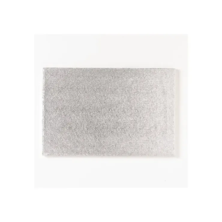 FUNCAKES Support Gâteau Rectangle 40x30 cm Argenté New