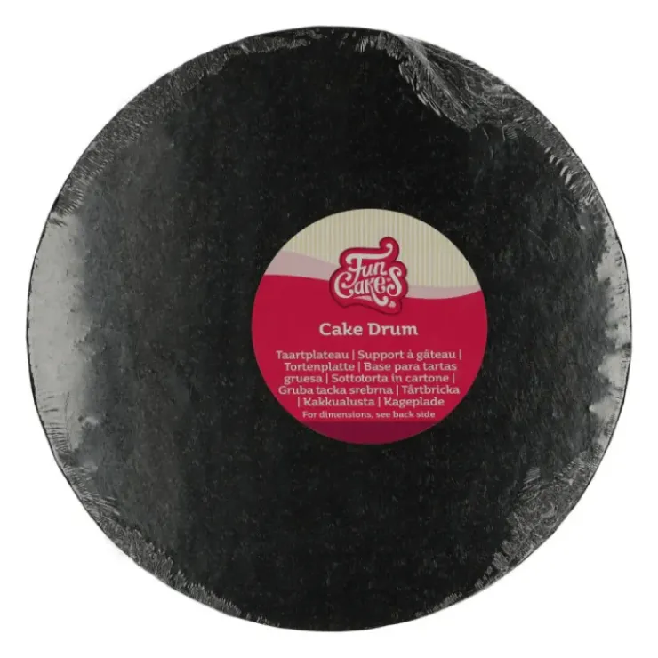 FUNCAKES Support Gâteau Rond Ø25 x 1,2 cm Noir Clearance