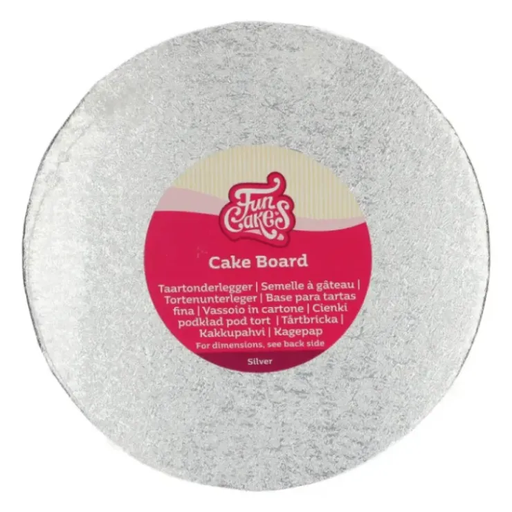 FUNCAKES Support Gâteau Rond Ø35 x 0,4 cm Argenté Sale