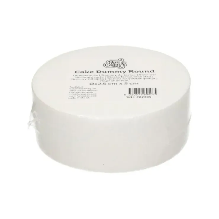 FUNCAKES Support Polystyrène Rond Ø 12,5 cm H 5 cm